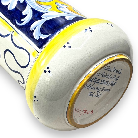 L’ Antica Deruta Le Collezioni Limited Edition Hand Painted Container Dated 2008 - Picture 7 of 16